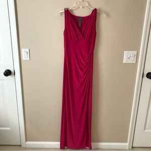 Lauren Ralph Lauren evening full length magenta dress